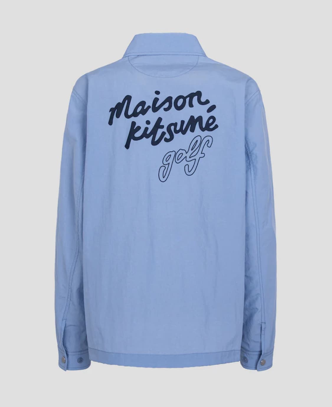 새상품(XXL) 메종키츠네 나일론 골프 자수로고 코치자켓 스카이블루 상품이미지5