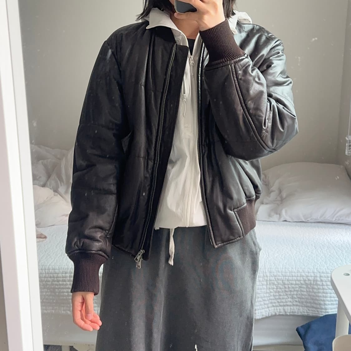 COS 코스 양가죽 자켓 우먼 M 브라운 상품이미지2