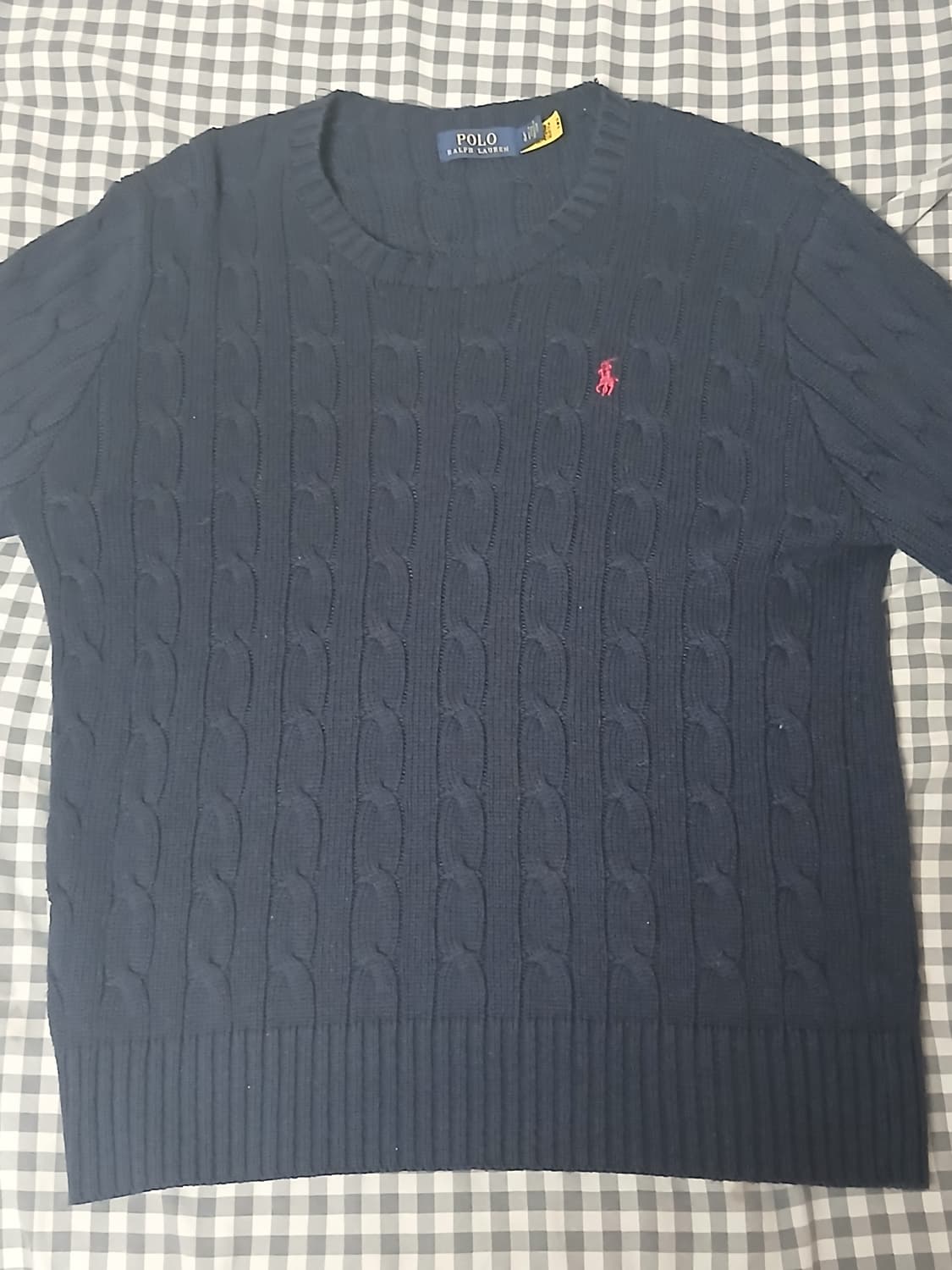 Polo Ralph Lauren 폴로 네이비색 꽈배기 니트 (사이즈 L) 상품이미지1