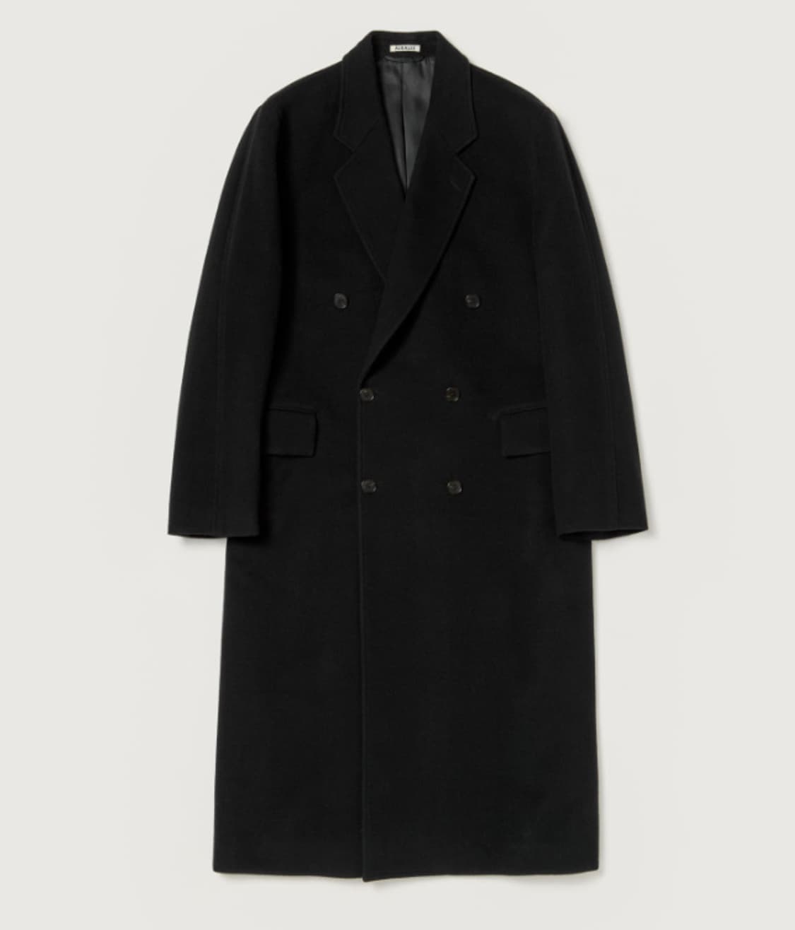 오라리 24aw 슈퍼파인 울 모저 체스터필드 코트 블랙 4 상품이미지1