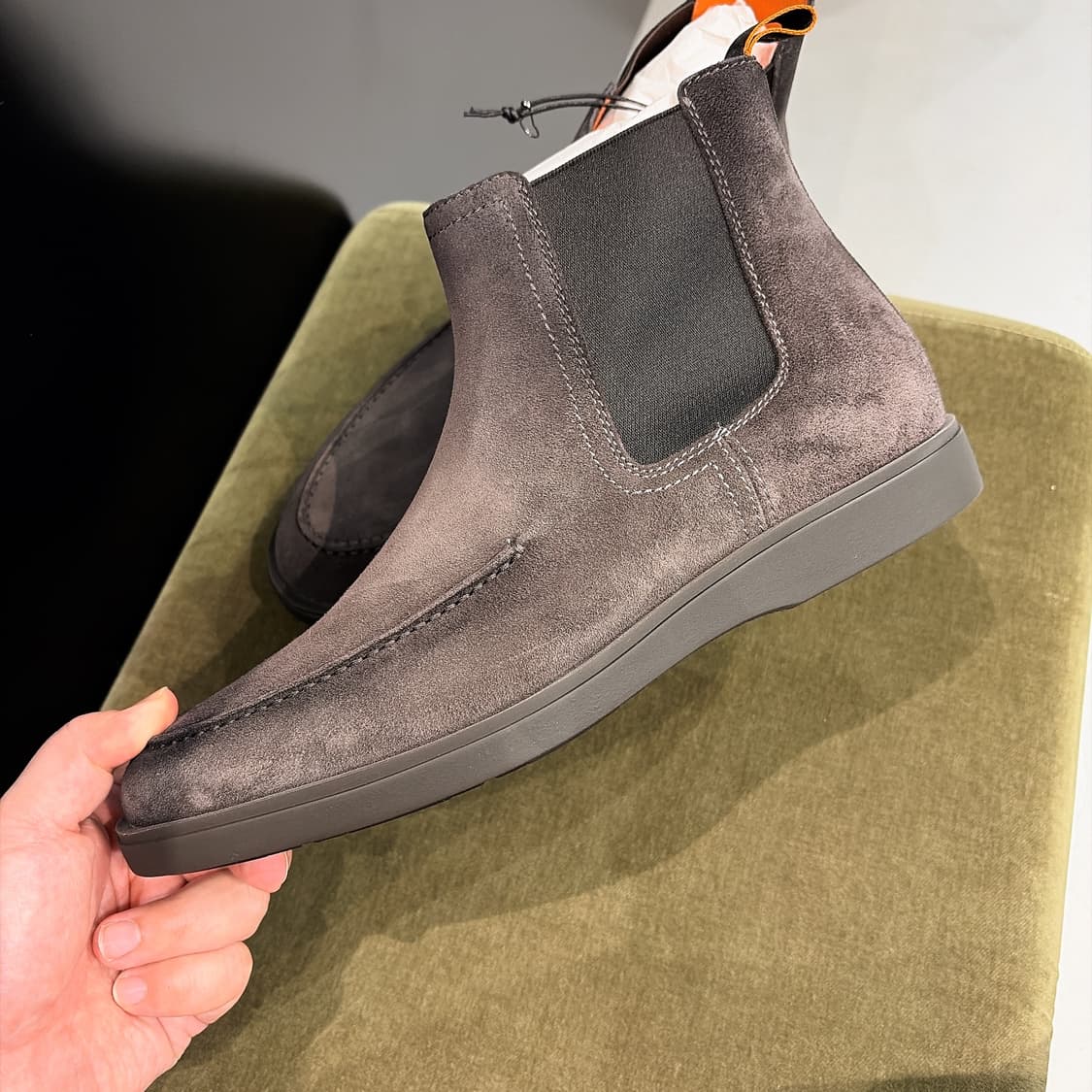 (정품/새상품) SANTONI 산토니 남성 스웨이드 첼시부츠 상품이미지2