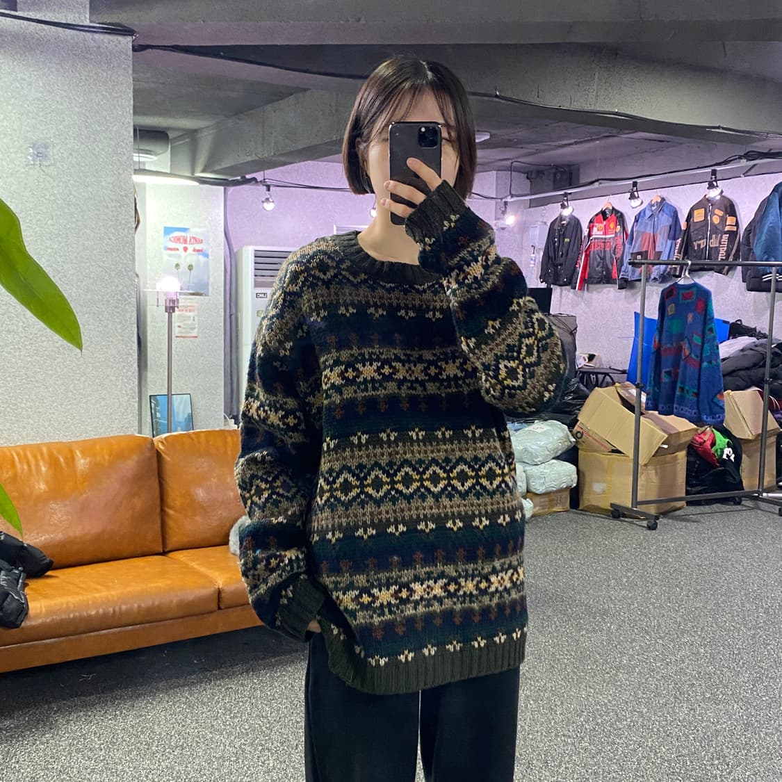 아베크롬비 아가일 패턴 울 니트 b3392 상품이미지1