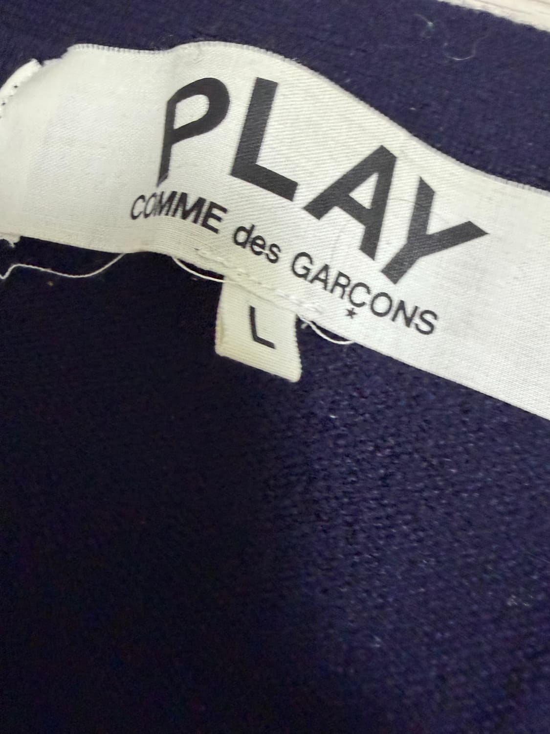 꼼데가르송 더블와펜 가디건 네이비 L 상품이미지5