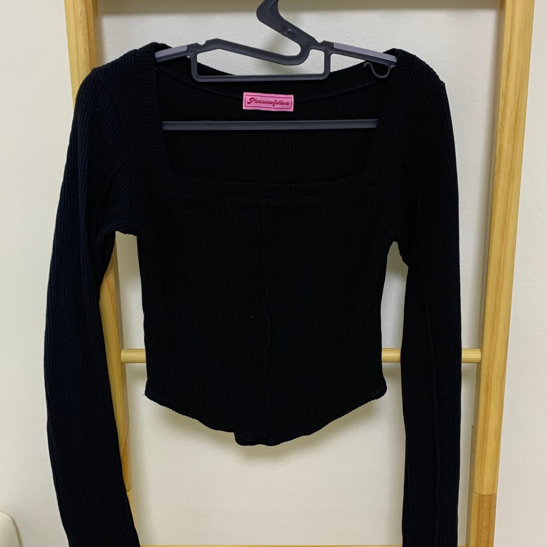 플리즈노팔로우 바비탑 새상품 블랙 상품이미지2