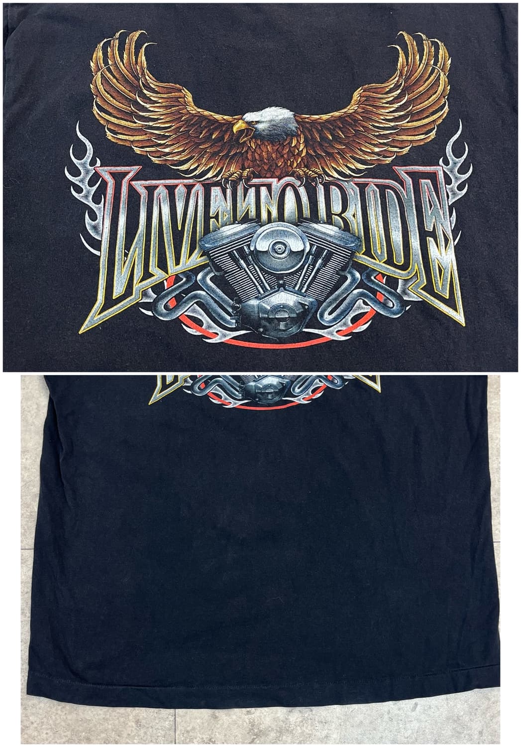 락이글 프린팅 반팔티 블랙 L #csz3965 상품이미지9