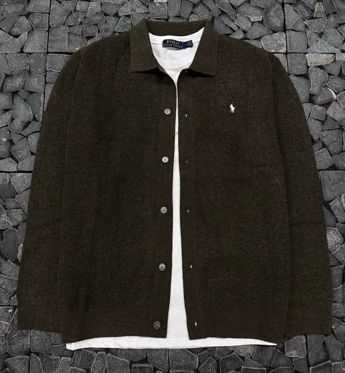 폴로 차콜 라운드 가디건 L  상품이미지2