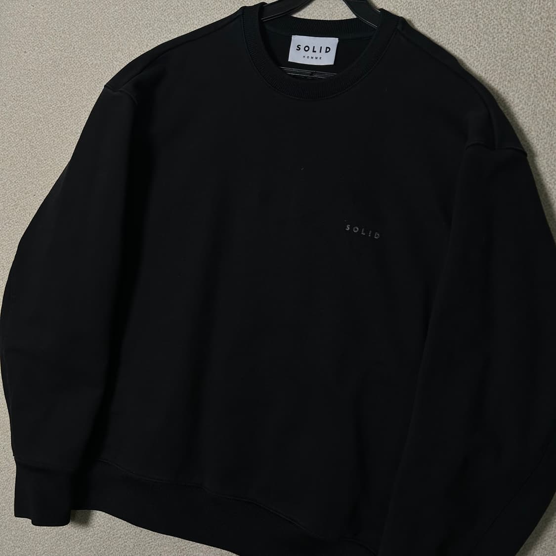 (46) 솔리드옴므 백프린트 라운드 맨투맨 상품이미지4