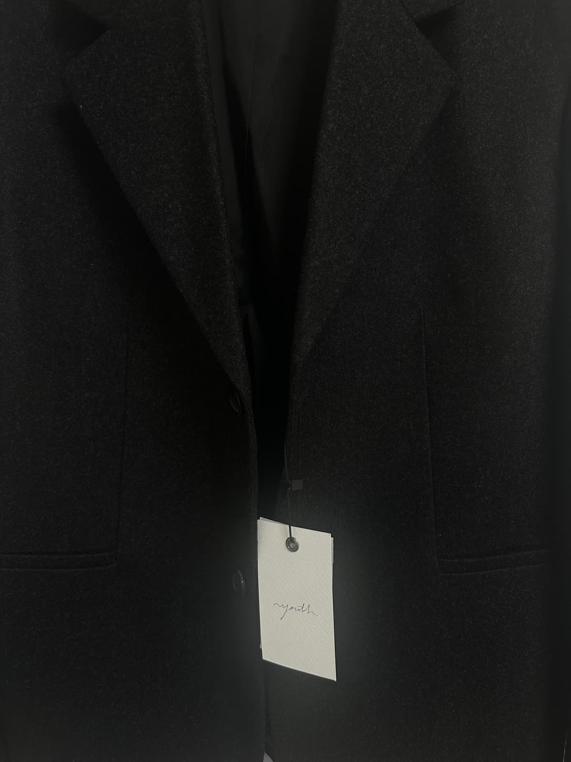 유스 노치드 칼라 자켓 차콜그레이 M 상품이미지4