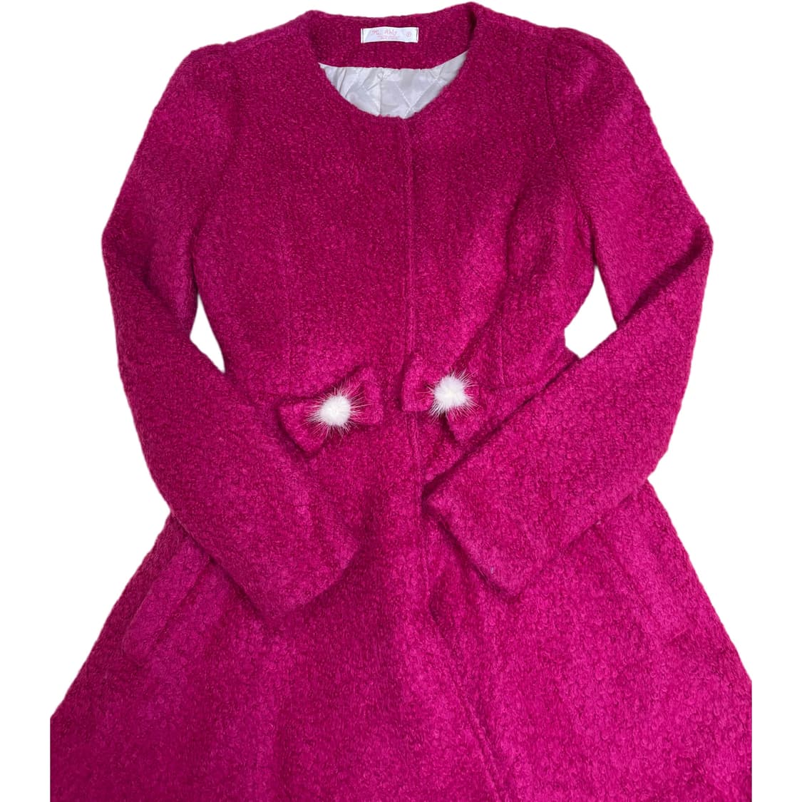 빈티지 러블리 리본 핫핑크 코트 상품이미지4