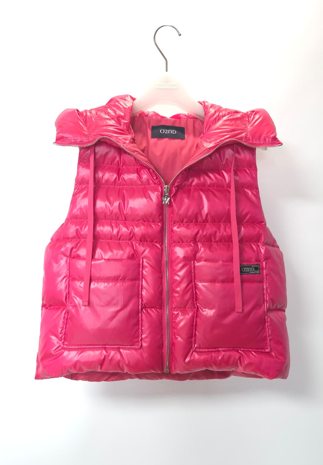 한섬 오즈세컨 2024 구스다운 후드  패딩 베스트 44~55 상품이미지4