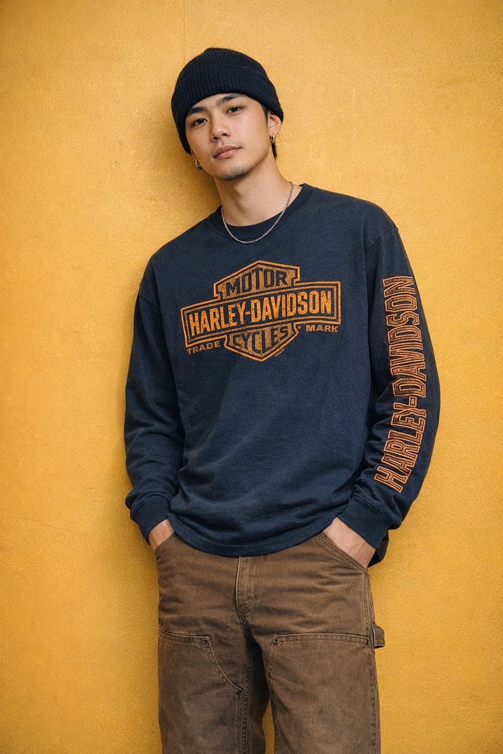 [M] 할리데이비슨 뉴욕 바타비아 롱슬리브 백그래픽 긴팔 티셔츠 상품이미지2