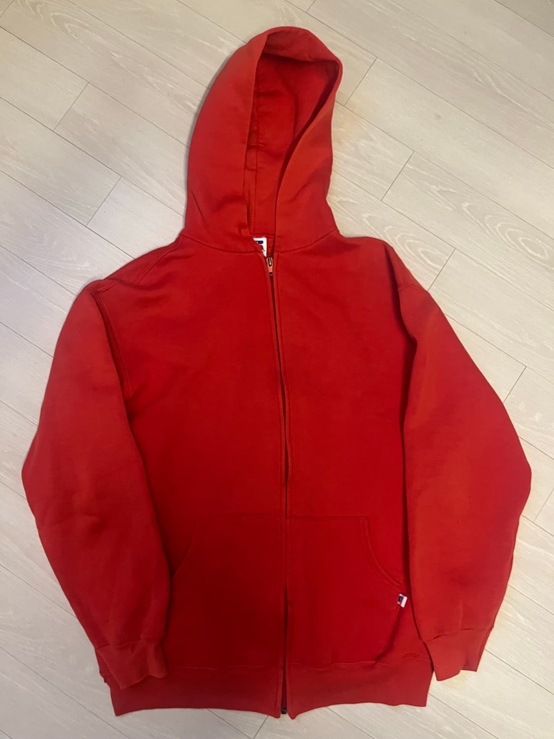 [XL] 90s usa 러셀 후드집업 레드 상품이미지1