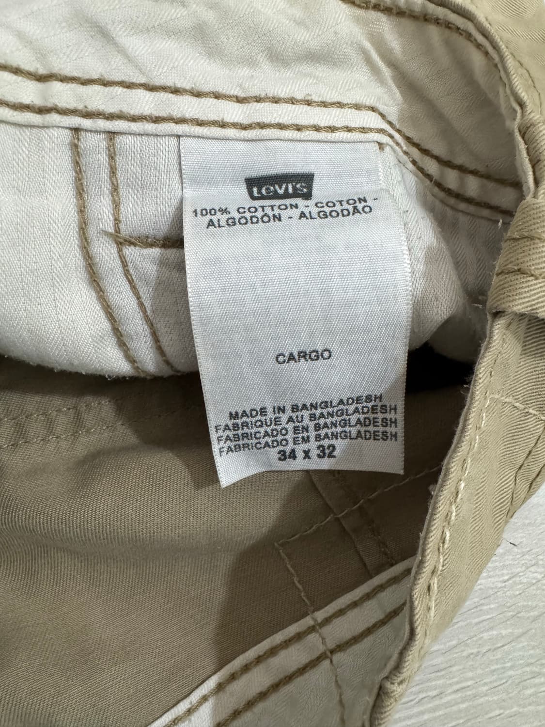 리바이스 화이트탭 루즈핏 카고 팬츠 34 상품이미지5