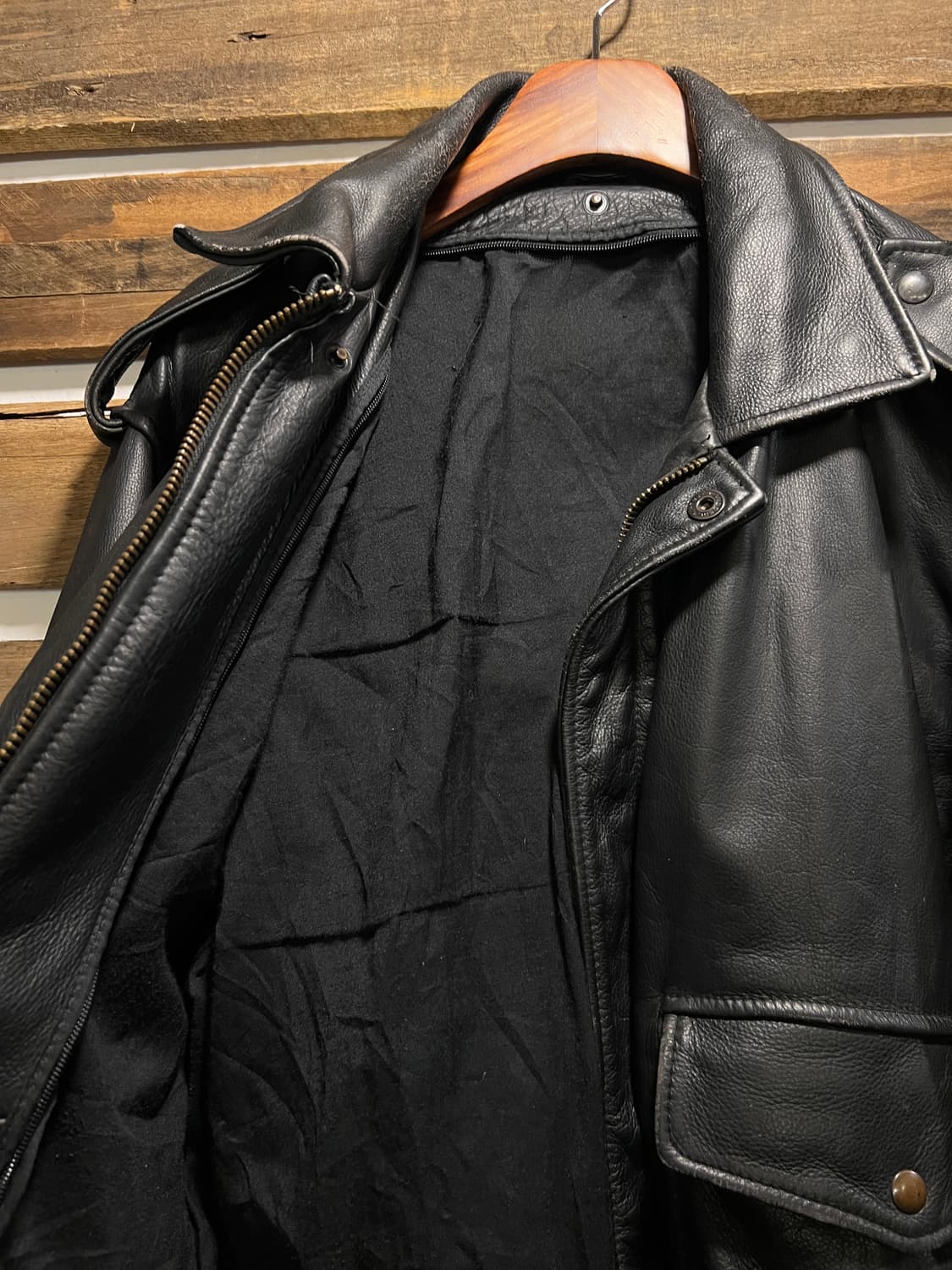 [L]90's USA 빈티지 리얼레더 G-1 플라이트 자켓 상품이미지6