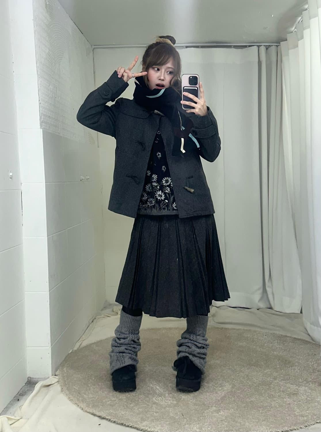 그레이 너드 니혼진 떡볶이코트 코디세트 상품이미지2