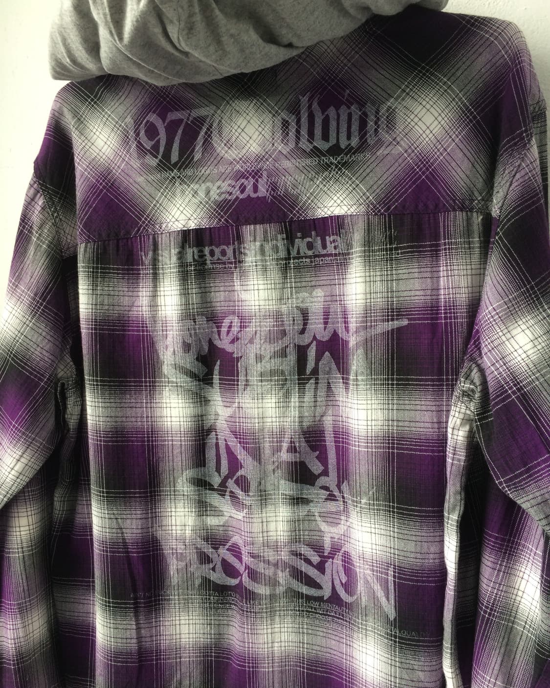 Back printing point check pattern hood l 상품이미지6