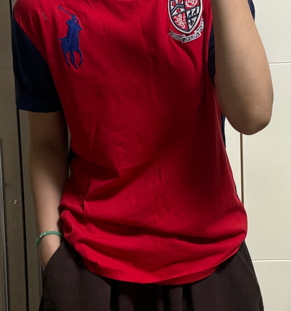 폴로 랄프로렌 빅포니 레드 네이비 배색 반팔티  상품이미지1