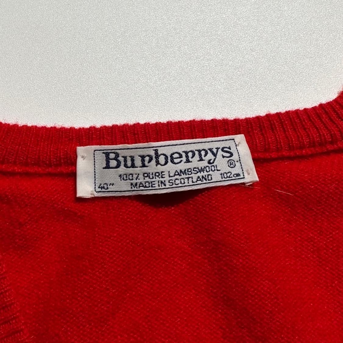 버버리 자수 로고 V넥 울 니트 상품이미지4