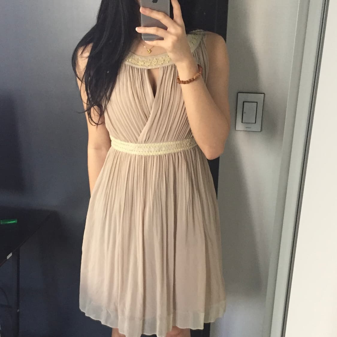 Armoire caprice 로걀 히메갸루 레이스 쉬폰 슬리브리스 원피스 상품이미지2