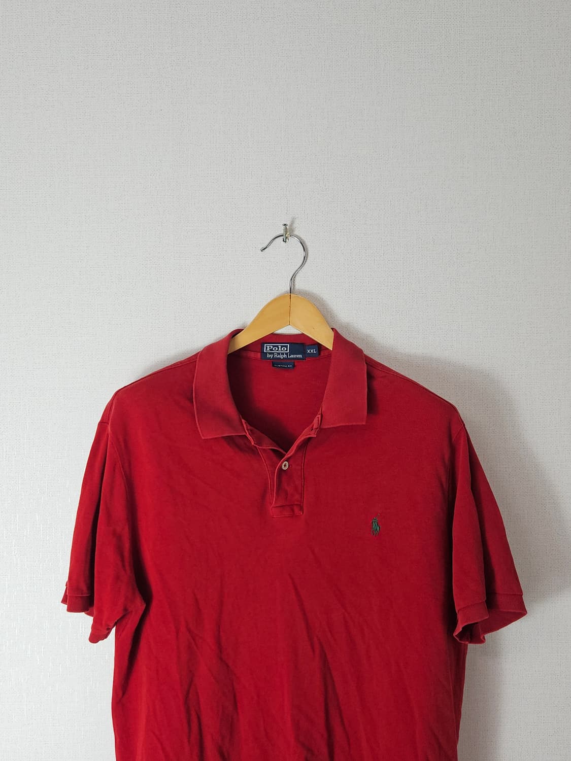 폴로 랄프로렌 레드 카라티 반팔 커스텀핏 XXL 남성 정품 상품이미지1