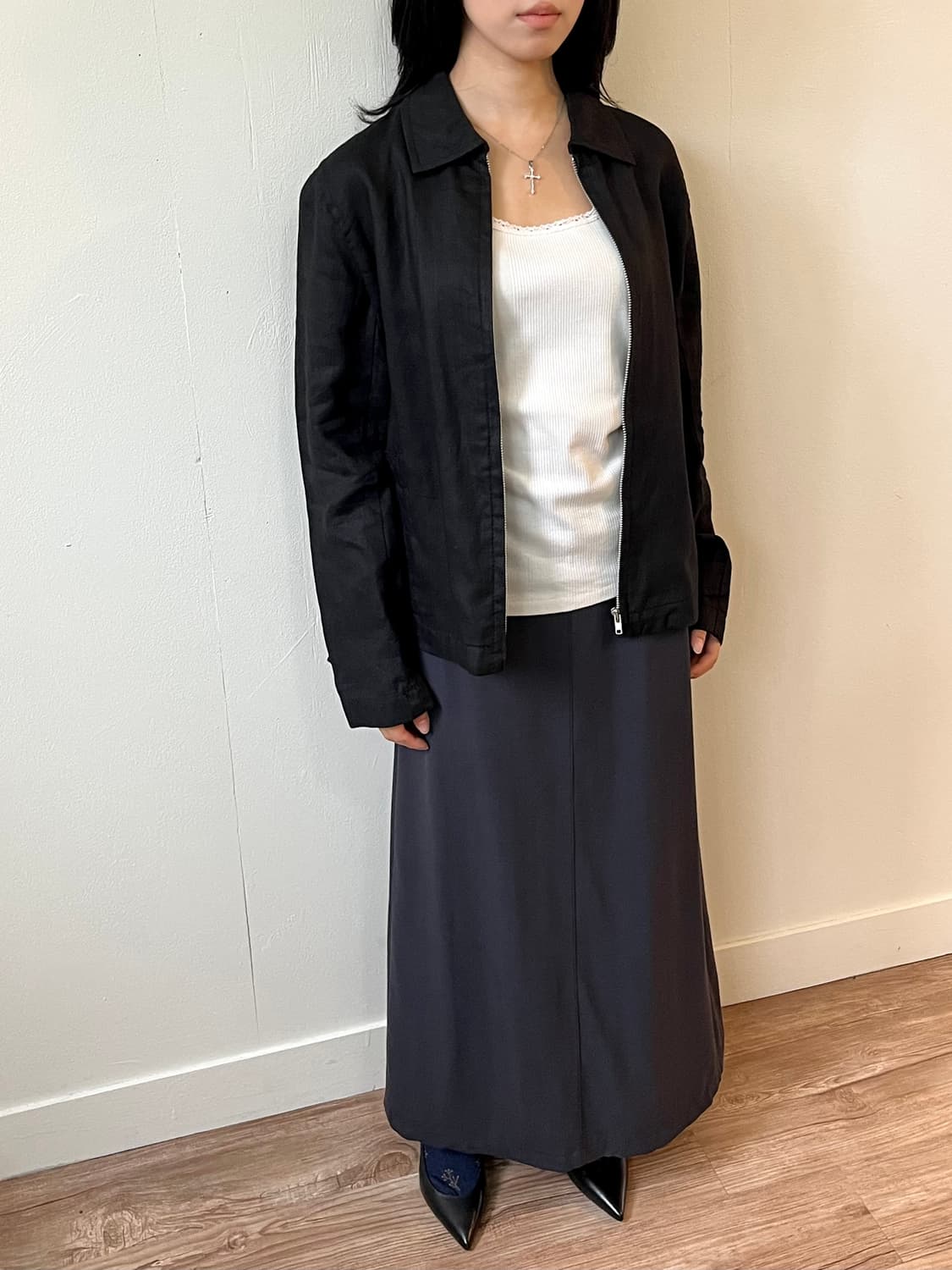 꼼데가르송 아카이브 린넨 블랙 자켓 상품이미지7