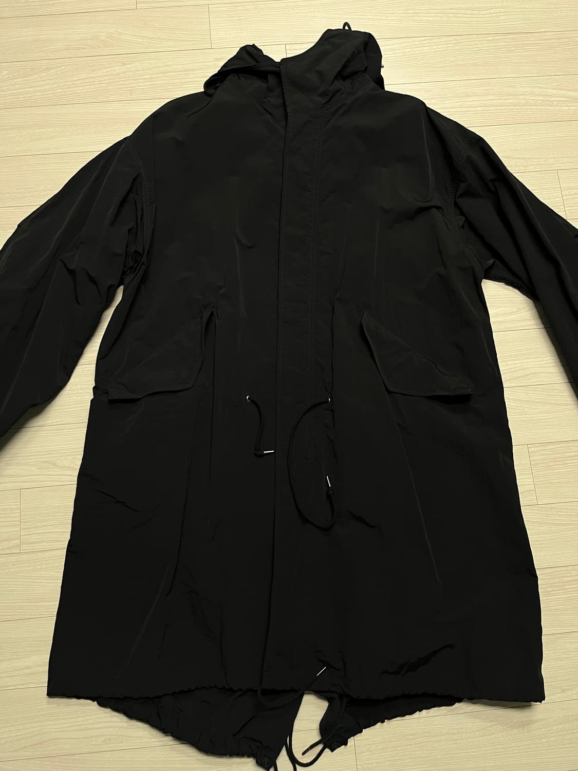 [XL]유니클로u 피쉬테일 포켓터블 자켓 블랙 미국L 상품이미지1