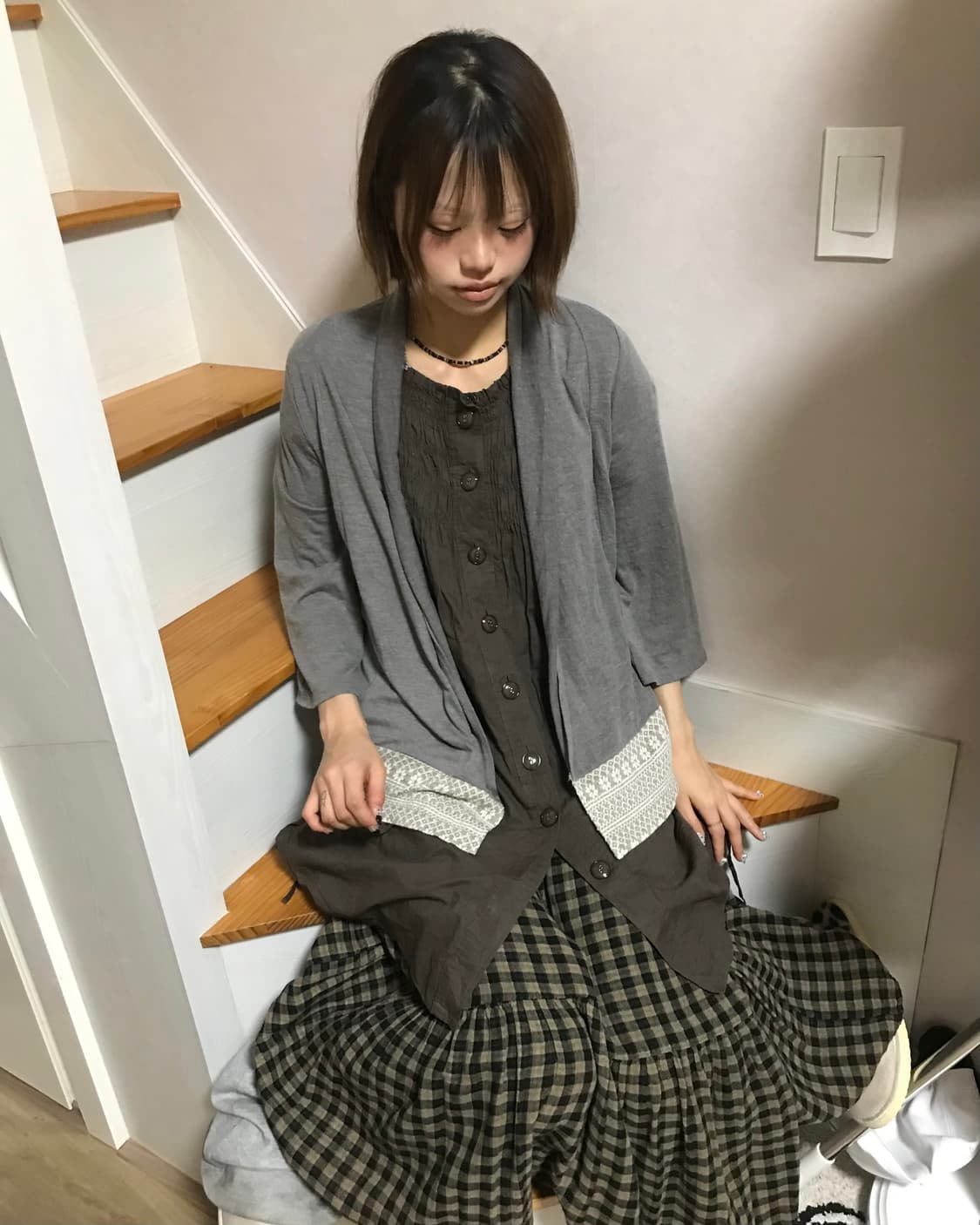 𖤐카키 브라운 모리걸 코디 Set  𖤐 상품이미지4