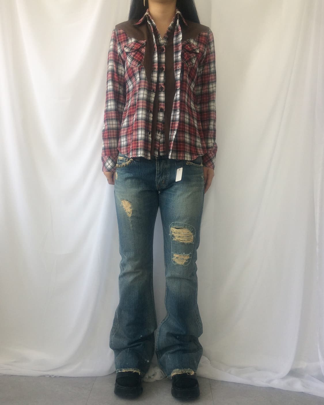 Western mood check pattern shirt 상품이미지9