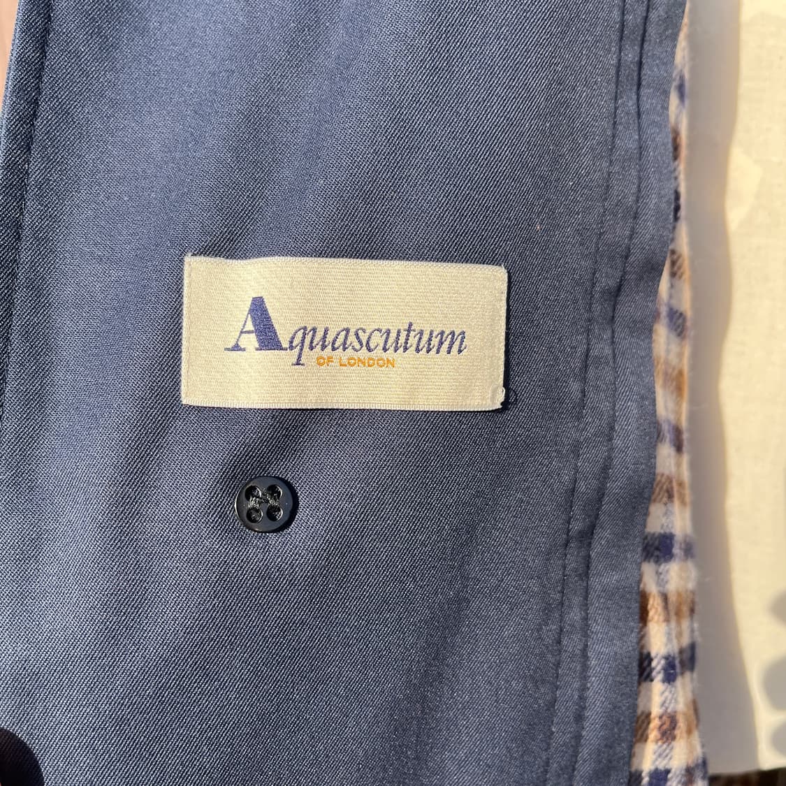 아쿠아스큐텀 잉글랜드 메이드 네이비 발마칸 코트 (울 라이너 포함) 상품이미지3