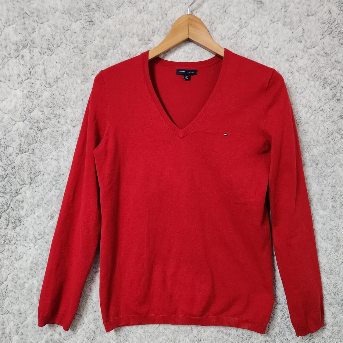 H980 [S] 타미힐피거 여성 브이넥 니트 상품이미지1