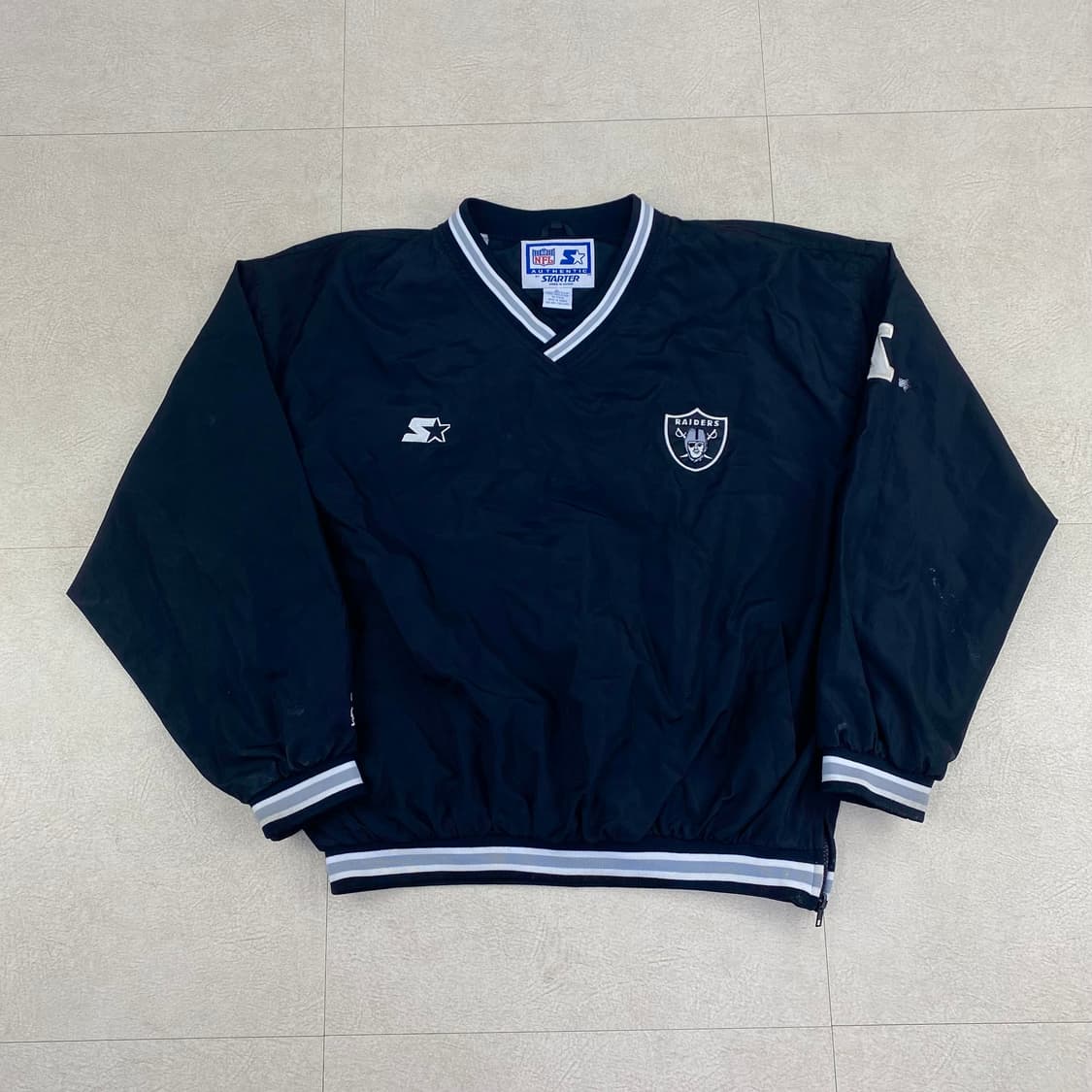 90s 스타터 오클랜드 레이더스 빅로고 풀오버 웜업 (110) 상품이미지1