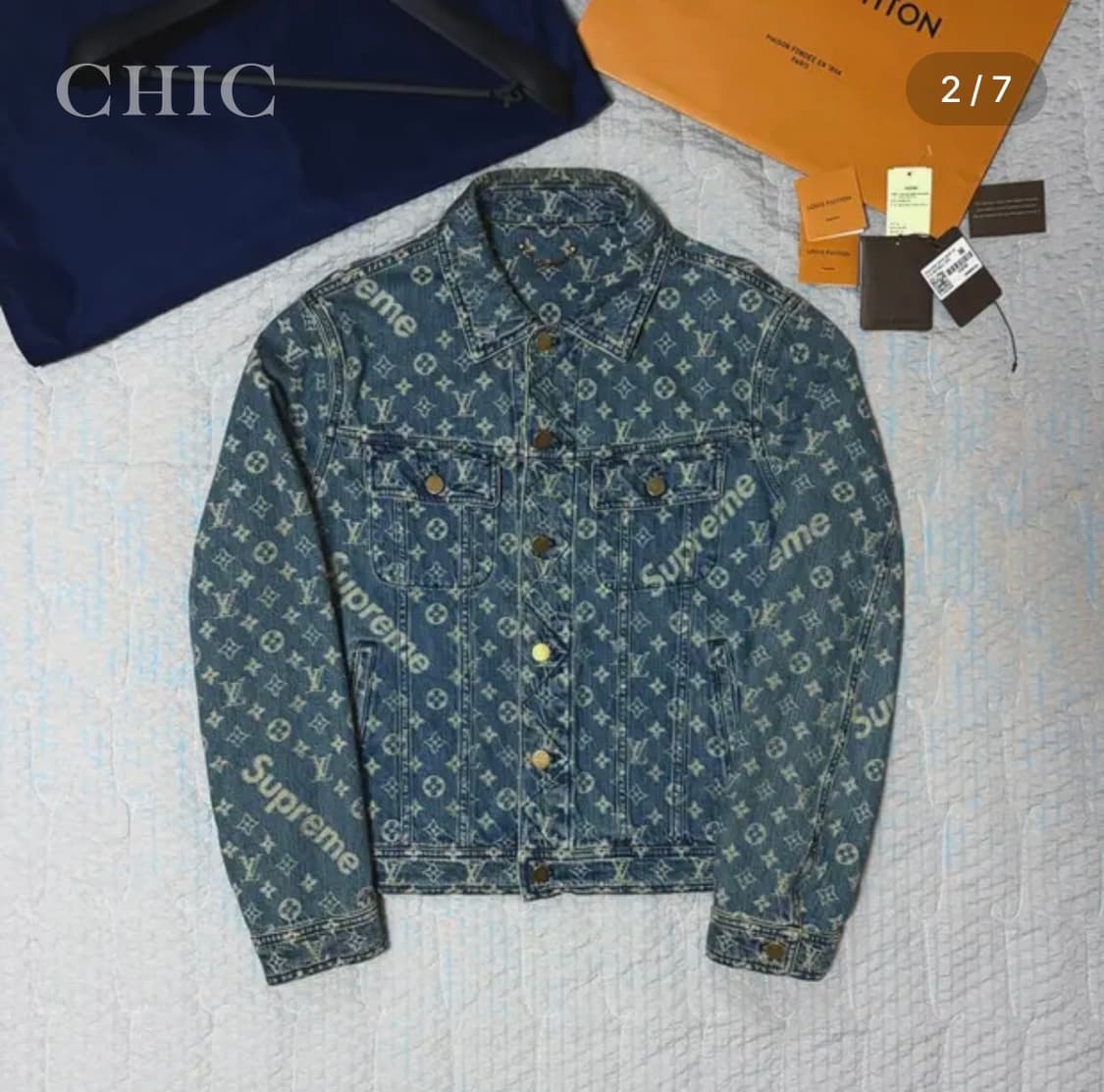 [루이비통 X 슈프림 자카드 데님 트러커 자켓] 상품이미지2