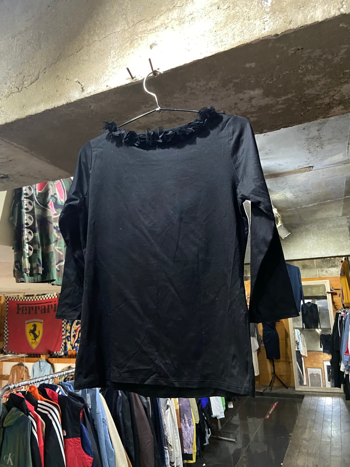 90s LANVIN 랑방 플라워 패턴 포인트 라운드 상품이미지5