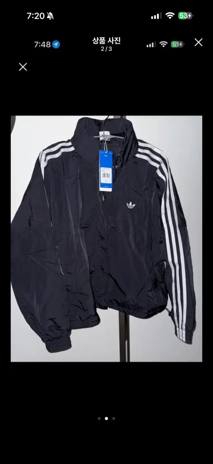 아디다스 여성 크롭 우븐 윈드브레이커 자켓 상품이미지2