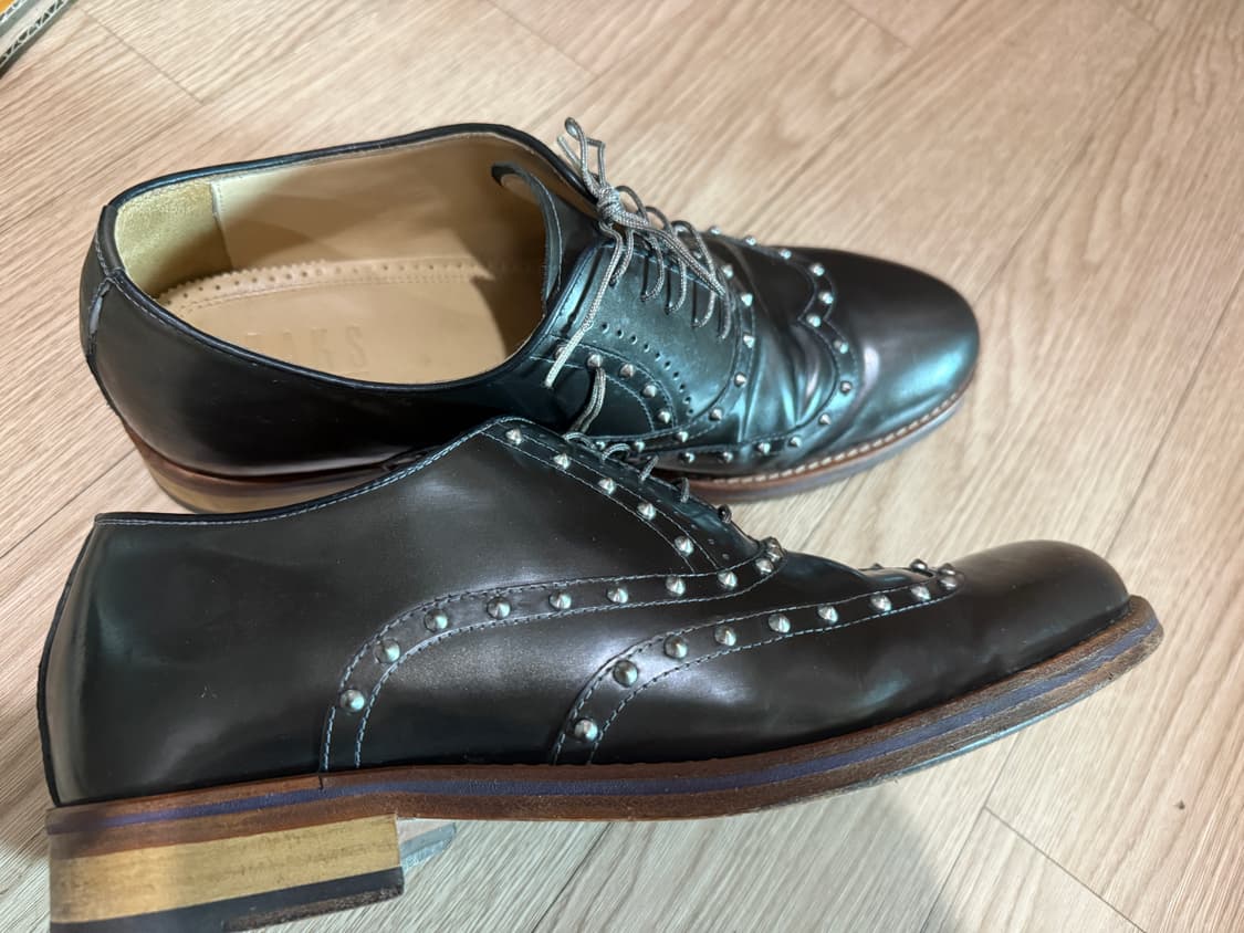 닥스 남성 스터드 윙팁 구두 260mm 상품이미지4