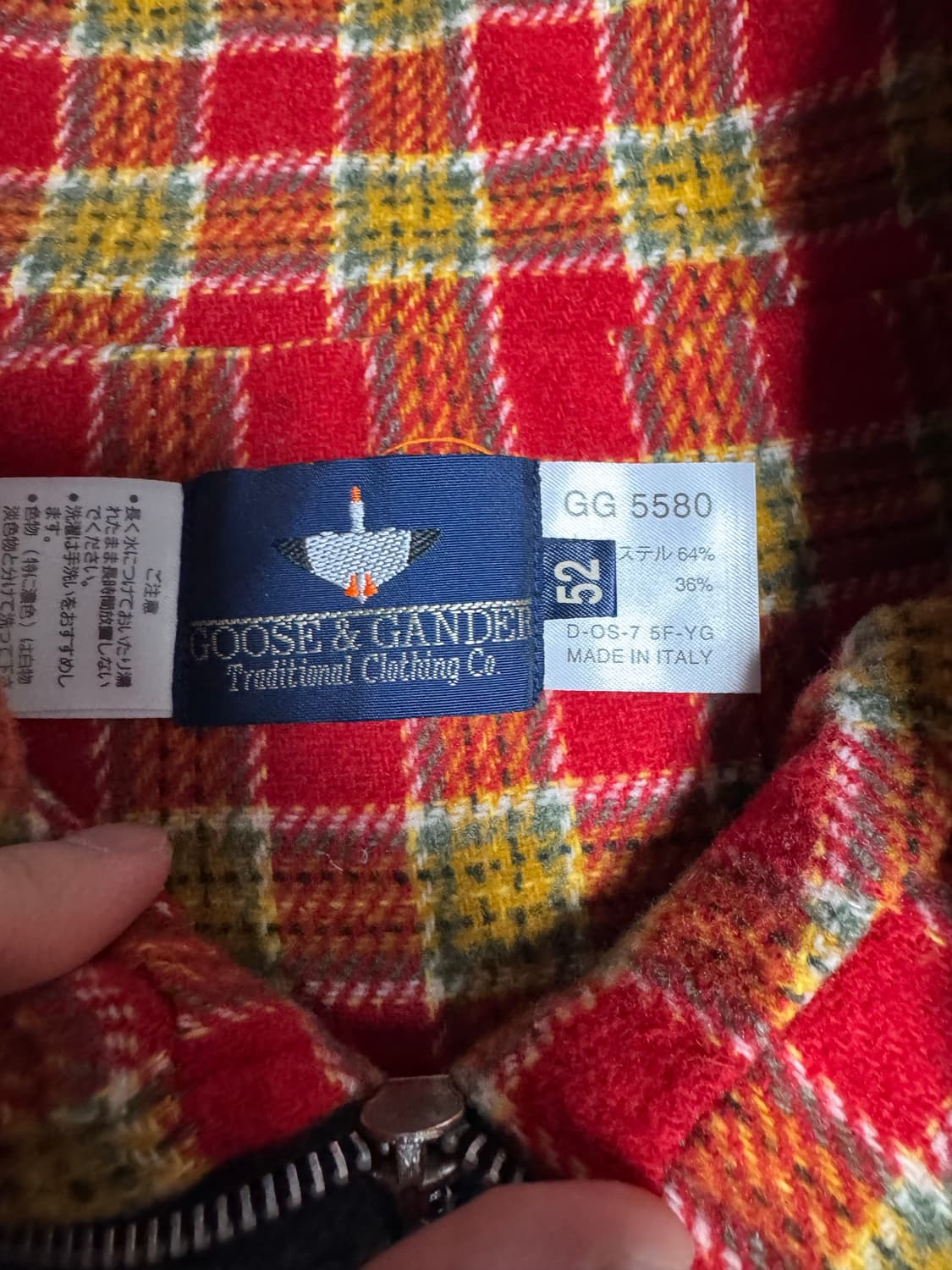 90s made in italy Goose & Gander 하프집 플리스 상품이미지2