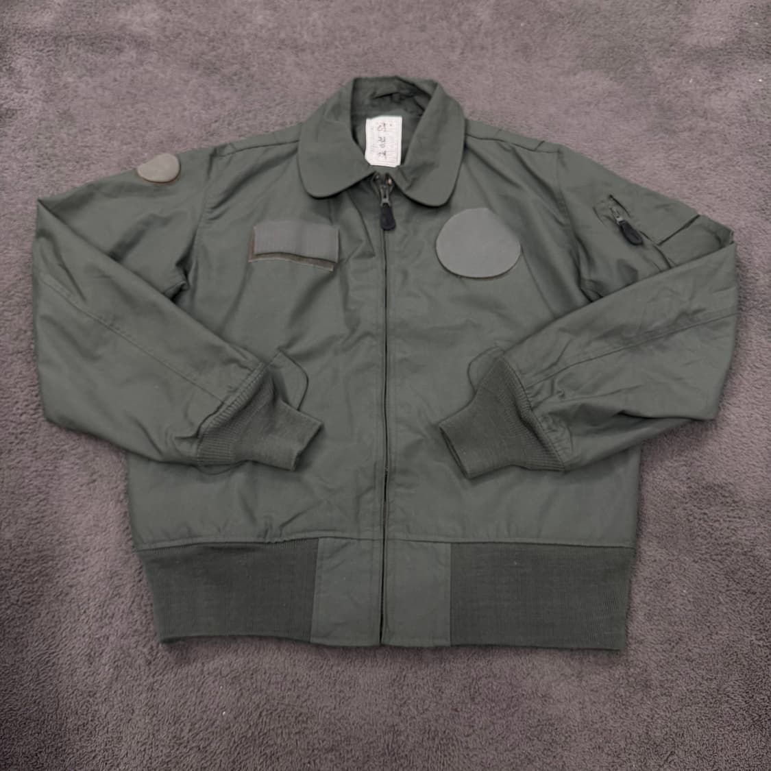 [ 대 ] 한국 공군 1993 노멕스 카키 항공점퍼 비행잠바 상품이미지2