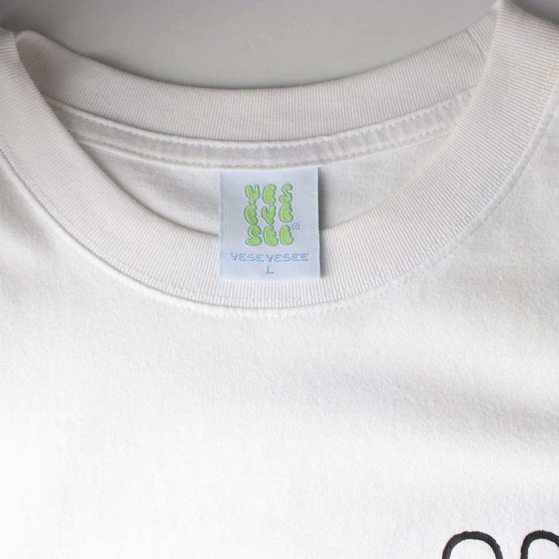 예스아이씨 버블 로고 화이트 반팔티 L 상품이미지5
