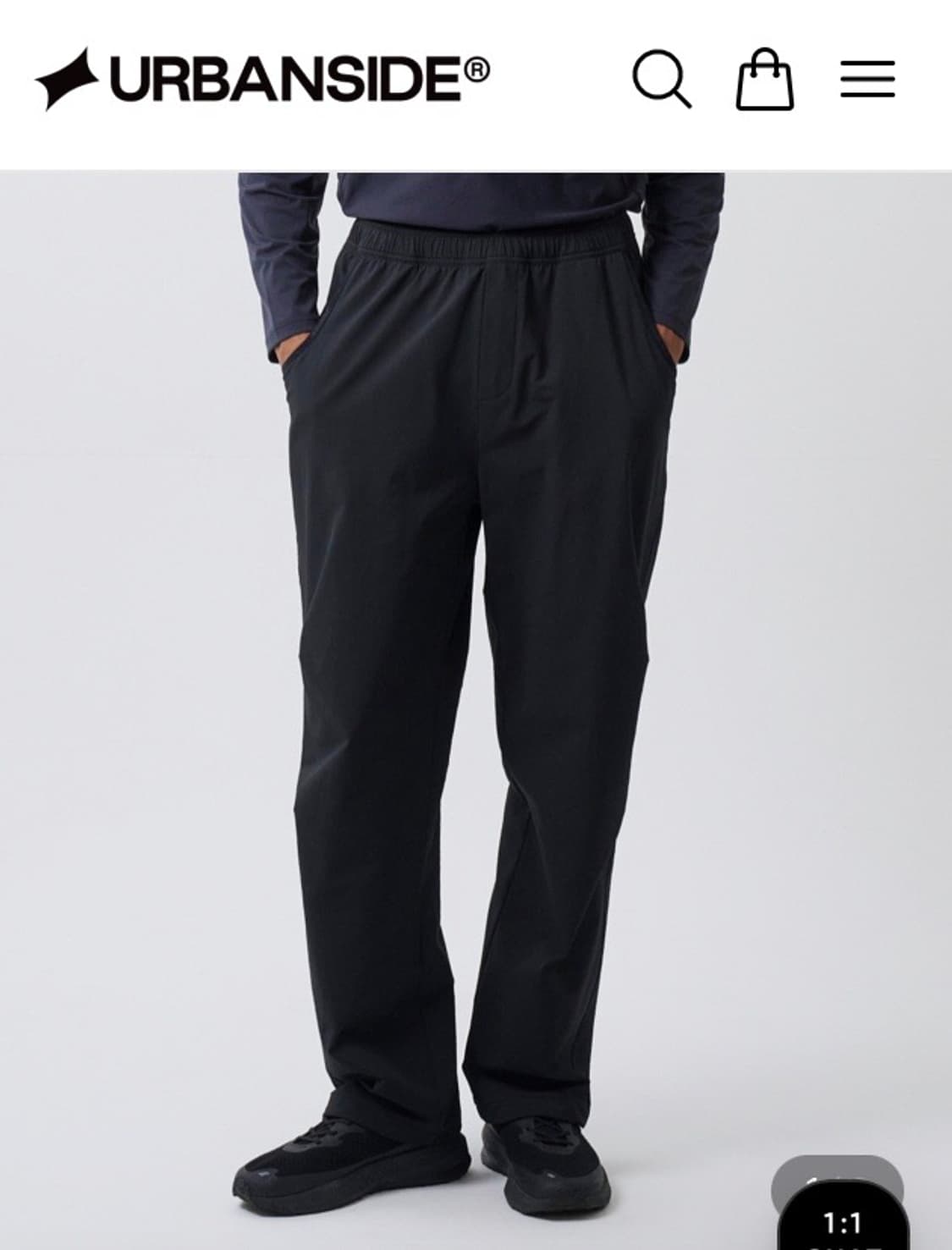 어반사이드 트레일모드 기모 팬츠 블랙 판매합니다 상품이미지1