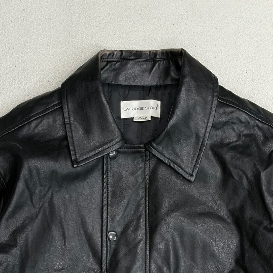 LAFUDGE STORE 버핑레더 오버핏 자켓 S 상품이미지3