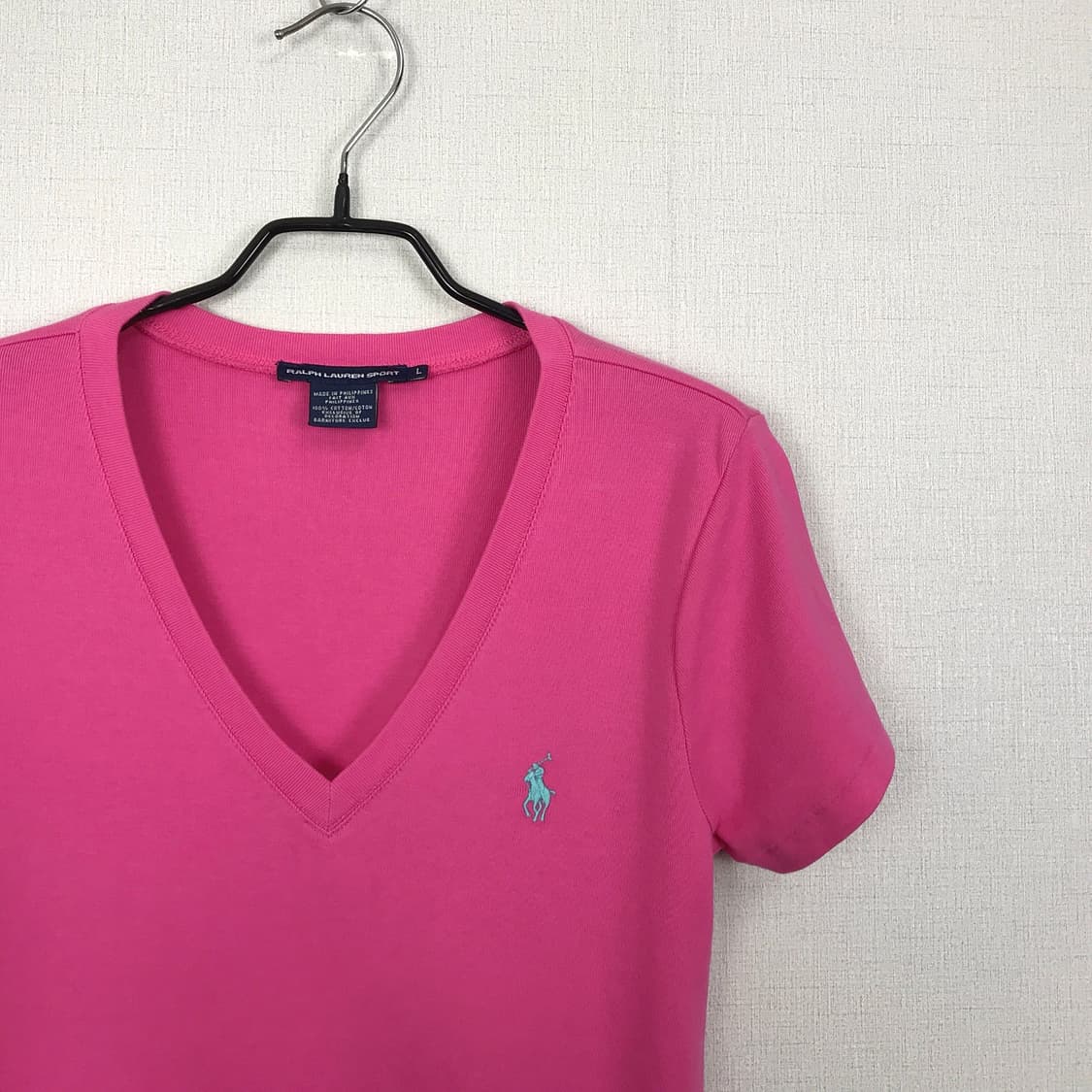 폴로 스포츠 POLO 슬림핏 V넥 반팔 티셔츠 여성L 상품이미지3