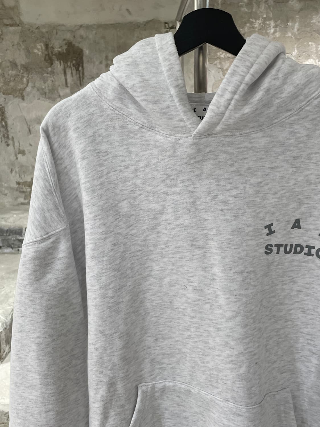 아이앱 스튜디오 멜란지 라이트 그레이 후디 상품이미지2