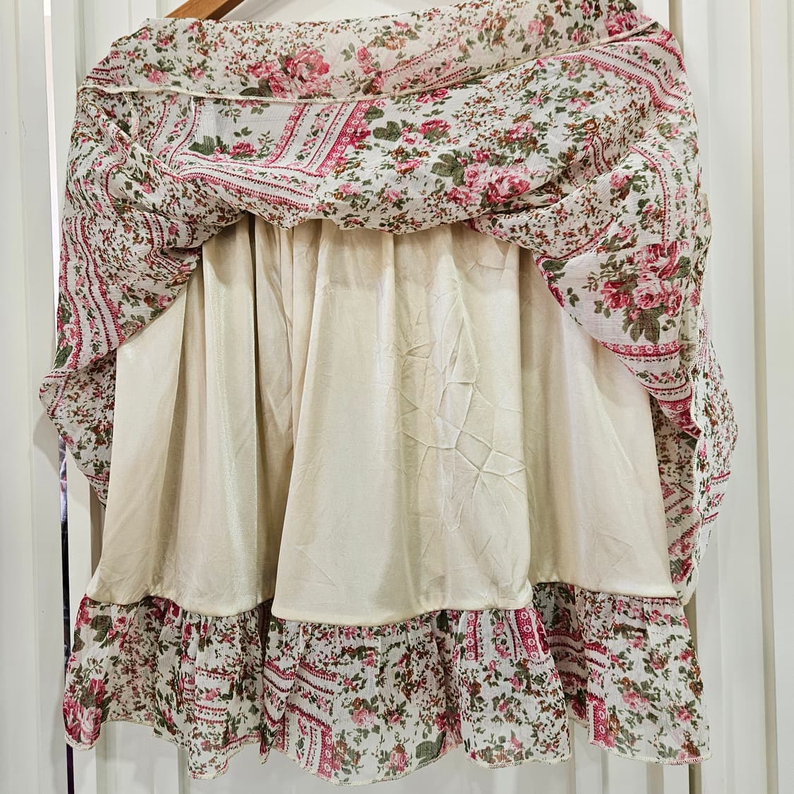 플라워 패턴 캉캉 미니 스커트 상품이미지4