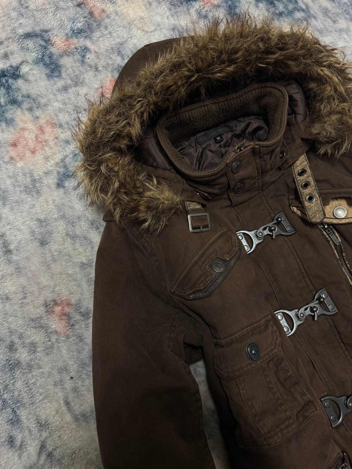 In the attic 00s brown trimming fur fire 상품이미지3