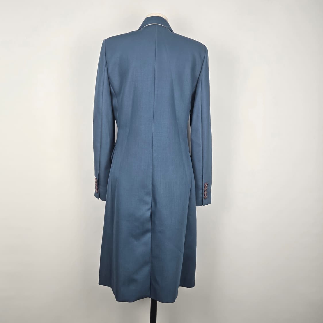 0828 미샤 모헤어 블랜딩더블 버튼 롱 코트 블루 55 상품이미지2