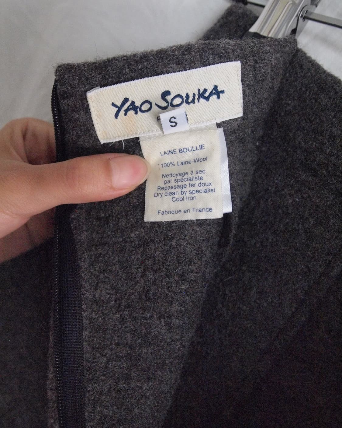 yao souka 아방가르드 러프컷 울 미디스커트 상품이미지7