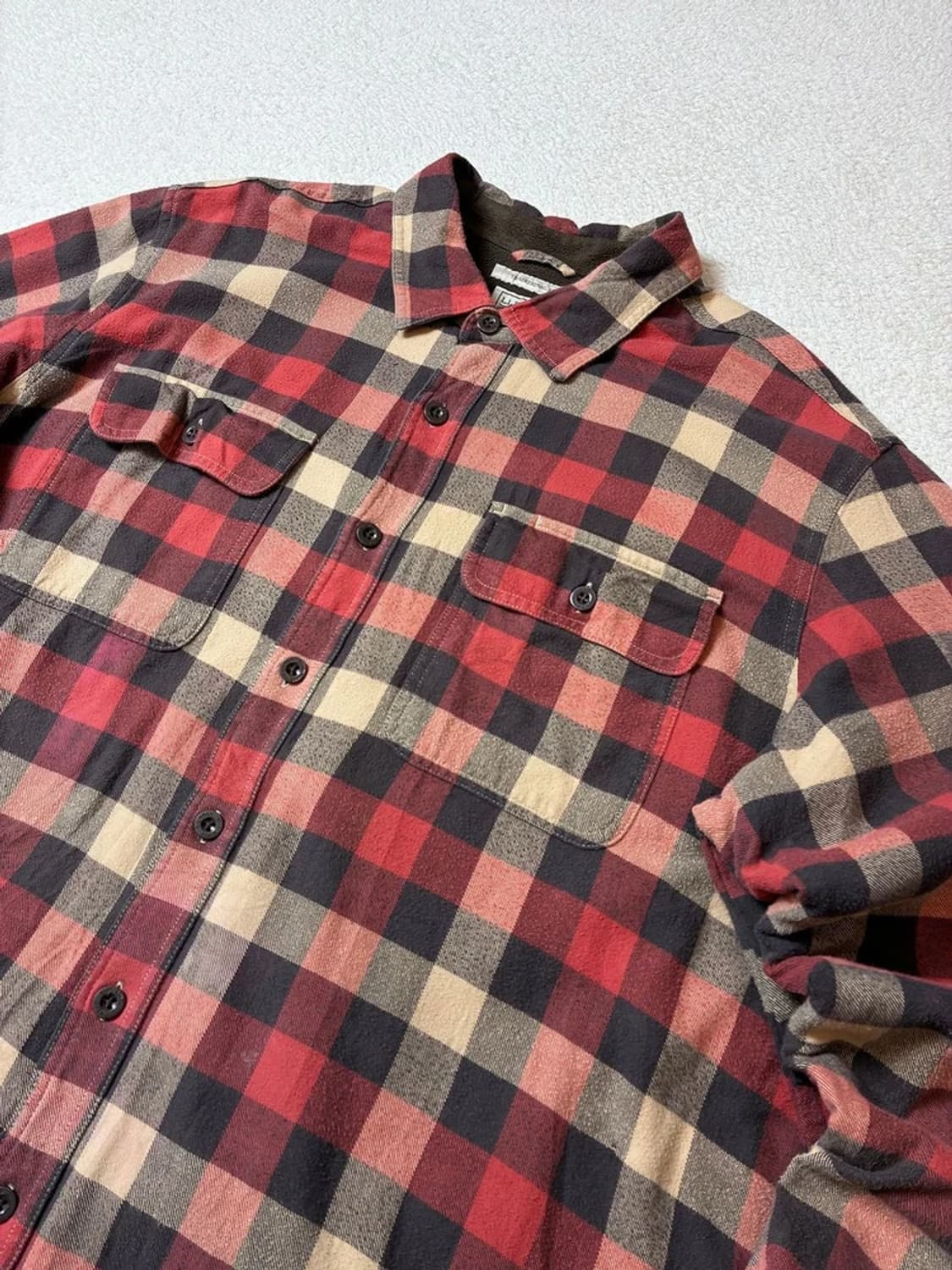 LL Bean 00's 플리스 워크 체크 셔츠 PN7122 상품이미지3
