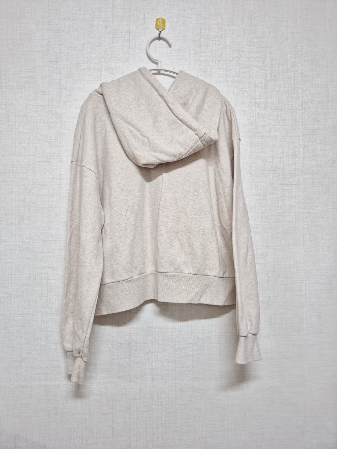 아이보리 크롭 후드티 상품이미지2