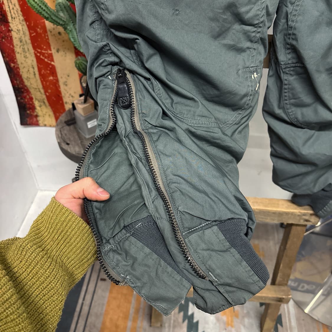 80s 오리지널 공군 F-1B ECW 플라이트 방한 팬츠 N700 상품이미지5