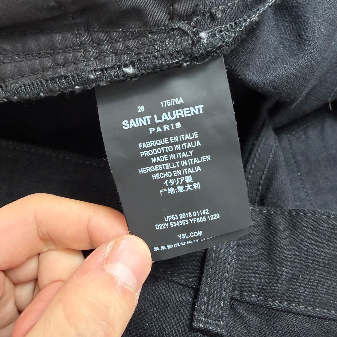 (새상품) 생로랑 19FW 블랙진 상품이미지8